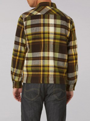 Рубашка Lee 101 Plaid Wool Overshirt - Delicioso Green