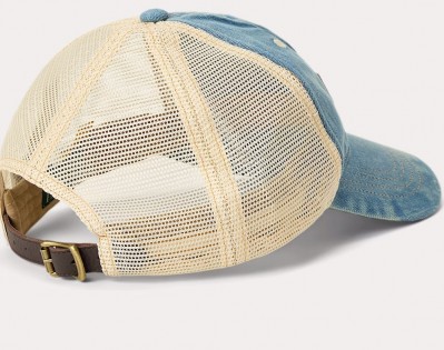 Джинсовая бейсболка Polo Ralph Lauren Leather-Patch Trucker