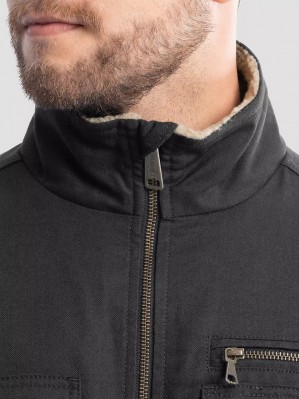 Куртка Wrangler Workwear Canvas Faux Shearling Lined - Black Caviar