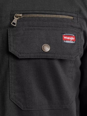 Куртка Wrangler Workwear Canvas Faux Shearling Lined - Black Caviar