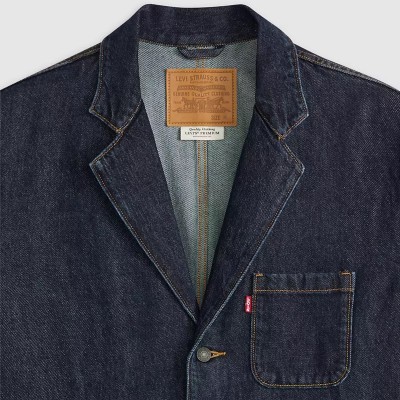 Mens Premium Presidio Denim Blazer - Vintage Dark Wash