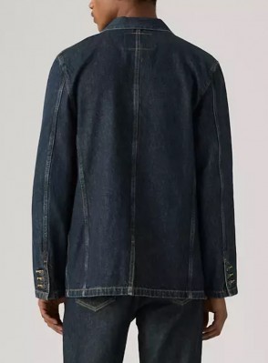 Mens Premium Presidio Denim Blazer - Vintage Dark Wash