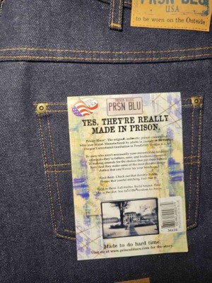 Джинсы Prison Blues Relaxed Fit - Rigid Blue (made in USA)