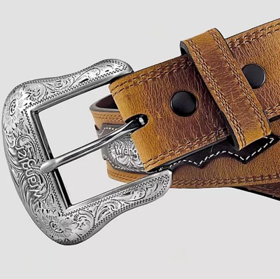 Men's Concho Distressed Leather Belt