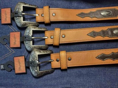 Men's Concho Distressed Leather Belt
