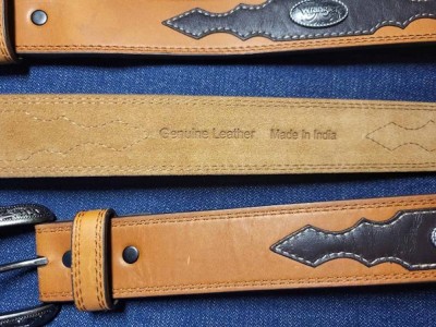 Men's Concho Distressed Leather Belt