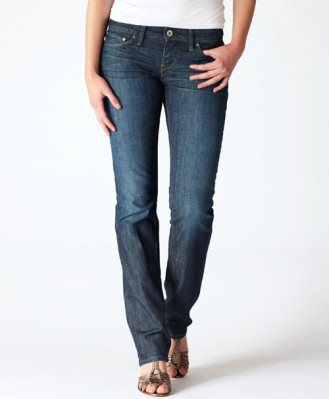 Modern Rise Bold Curve Straight Fit Jeans - Etched