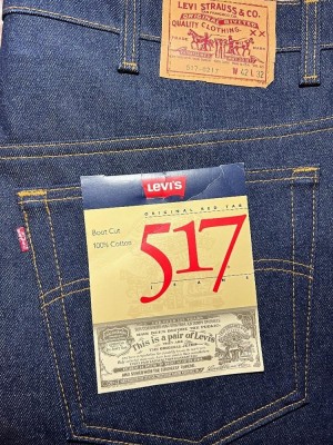 517 Vintage (1987) Original Red Tab Boot Cut Jeans - Rigid (made in USA)