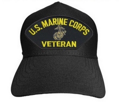 Картинка бейсболки US Marine Corps Veteran Black Cap