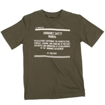 Картинка футболки Alpha Industries Safety Manual T-Shirt, цвет оливковый