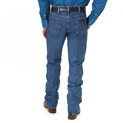 Картинка джинсов Wrangler 36MWZDS Premium Performance Cowboy Cut Slim Fit Jeans - Dark Stone, вид сзади