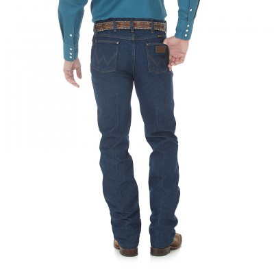 Картинка джинсов Wrangler 36MWZPD Premium Performance Cowboy Cut Slim Fit Jeans - Prewashed Indigo, вид сзади