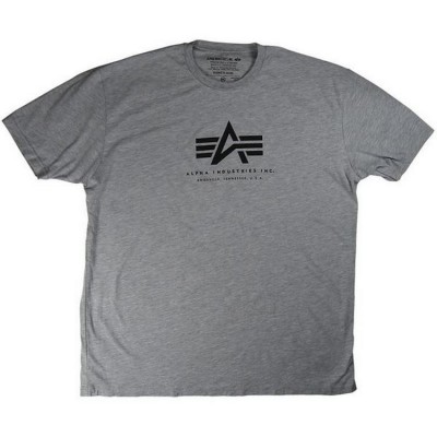Картинка футболки Alpha Industries Logo Tee, цвет серый