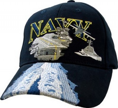 Картинка бейсболки US Navy With Aircraft Carrier