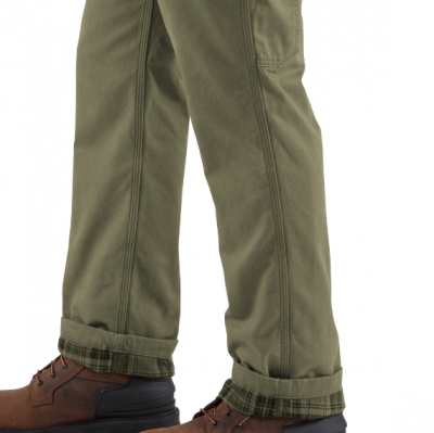 Картинка подкладки на брюках с фланелевой подкладкой Carhartt Washed Twill Dungarees Flannel Lined Pant