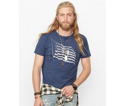 Картинка футболки Ralph Lauren Denim & Supply Flag-Print Crewneck Tee