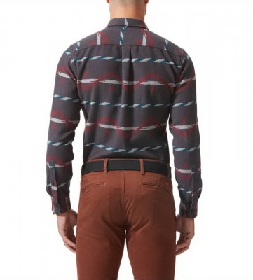 Картинка рубашки фланелевой Dockers Standard Fit Flannel Overshirt, вид сзади