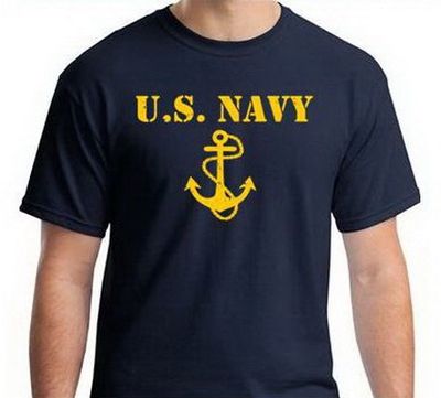 Картинка футболки ВМС США U.S. Navy Tee, цвет синий