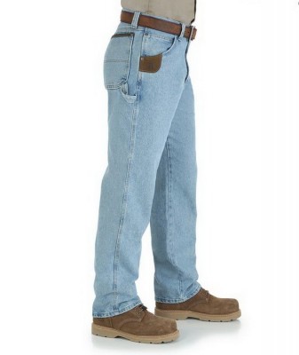 Картинка джинсов Wrangler Riggs Workwear 3W001VI Work Horse Jeans - Vitage 
Indigo, вид сбоку