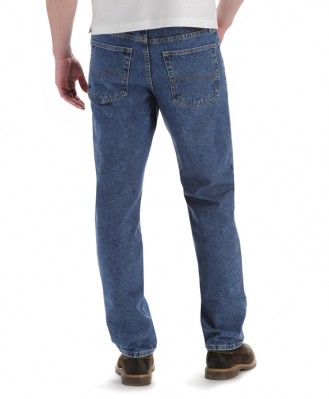 Фото джинсов Lee Regular Fit Straight Leg Jeans - Pepper Stonewash вид сзади