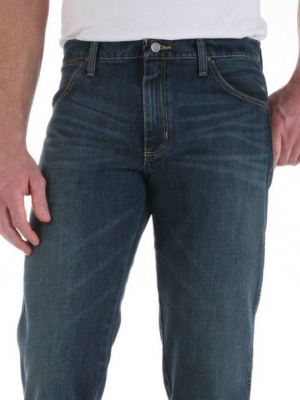 Картинка джинсов Wrangler 77MWZRW Premium Patch Retro Slim Fit Boot Cut Jeans - River Wash, детали