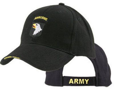 Картинка бейсболки Airborne Army Black Cap