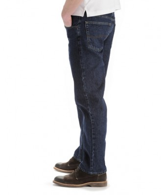 Фото джинсов Lee Regular Fit Straight Leg Jeans - Dark Stonewash вид сбоку