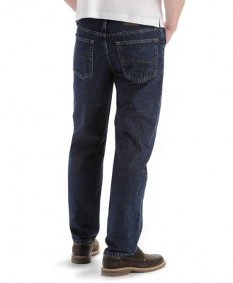 Фото джинсов Lee Regular Fit Straight Leg Jeans - Dark Stonewash вид сзади