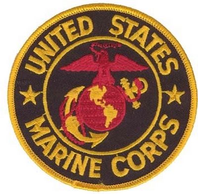 Нашивка US Marine Corps Black Patch 4"