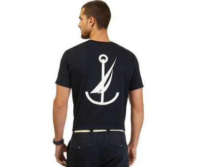Картинка футболки Nautica Anchor Print T-Shirt, вид сзади