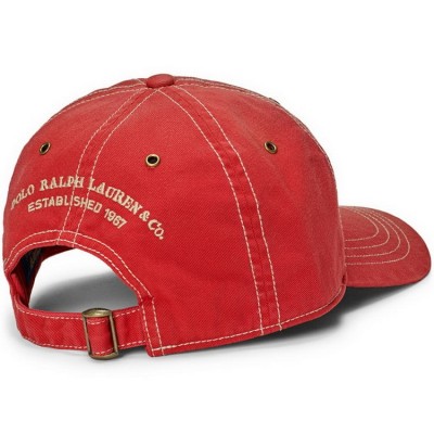 Картинка бейсболки Polo Ralph Lauren Flag Patch RL2000 Red Cap, вид сзади