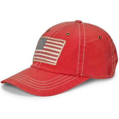 Картинка бейсболки Polo Ralph Lauren Flag Patch RL2000 Red Cap