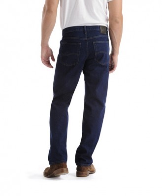 Картинка джинсов Lee Regular Fit Straight Leg Jeans - Pepper Prewash вид сзади