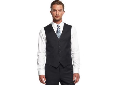 Картинка мужского жилета Tommy Hilfiger Navy Solid Trim-Fit Vest
