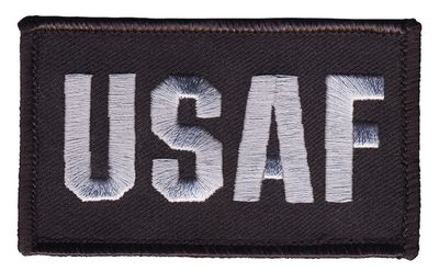 Картинка Нашивки ВВС США USAF  BLACK 2 PIECE PATCH 2x3