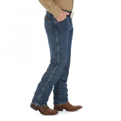 Картинка джинсов Wrangler 47MWZWD Premium Performance Cowboy Cut Regular Fit Jeans - Worn Dark, вид сбоку