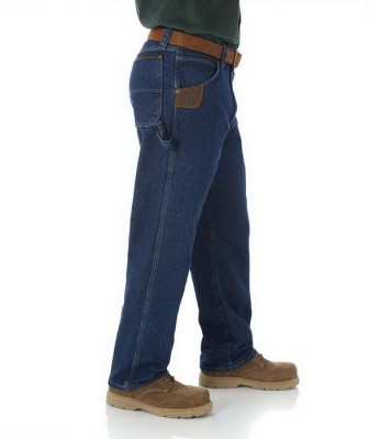 Картинка джинсов Wrangler Riggs Workwear 3W020AI Carpenter Jeans - Antique 
Indigo, вид сбоку