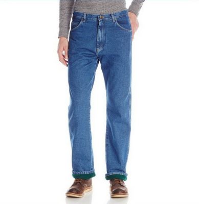 Картинка зимних джинсов на флисовой подкладке Wrangler Rugged Wear Fleece Lined Jeans - Stonewash