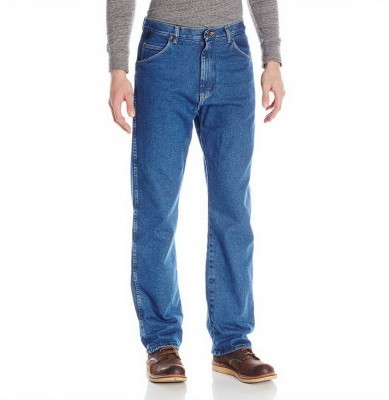 Картинка зимних джинсов на флисовой подкладке Wrangler Rugged Wear Fleece Lined Jeans - Stonewash, вид спереди