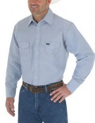 Рубашка Wrangler Cowboy Cut Western Work Chambray Shirt