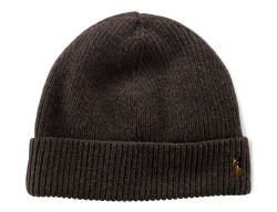 Шапка Polo Ralph Lauren Signature Cuffed Merino Hat - Armadillo Olive