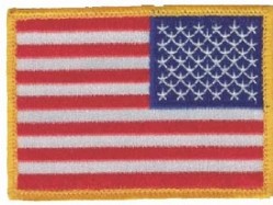 НАШИВКА AMERICAN FLAG 3 1/2" (на липучке)