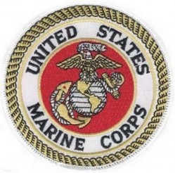 Нашивка United States Marine White Patch