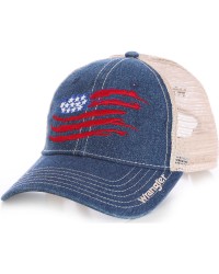 Джинсовая бейсболка Wrangler Denim Mesh Back Flag Cap
