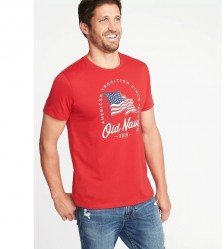Футболка Old Navy 2018 Flag Graphic Robbie Red Tee