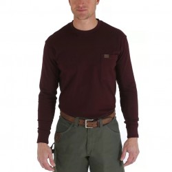 Футболка с длинным рукавом Wrangler Riggs Workwear - тёмно-бордовый (Burgundy)