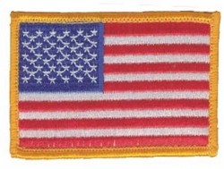 Нашивка на липучке American Flag Gold