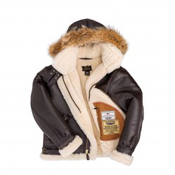 Бомбер Cockpit USA B-3 Hooded Sheepskin Bomber Jacket