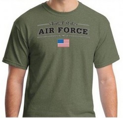 Футболка US Air Force With Flag Olive T-Shirt