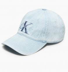 Джинсовая бейсболка Calvin Klein Monogram Logo Light Washed Denim